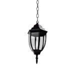 Colgante Farol Negro de Techo E27 Metal y Vidrio | 62055