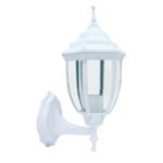 Arbotante Farol Blanco E27 de Metal y Vidrio 38x16 cm | 62021
