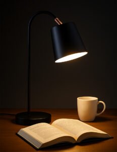 Lámpara de Buró con Apagador Color Negro | Base E27 | 45 cm de Alto | 60219 - Imagen 3