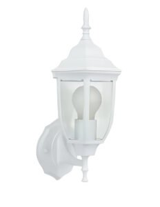 Arbotante Farol Blanco E27 de Metal y Vidrio 38x16 cm | 62021 - Imagen 2