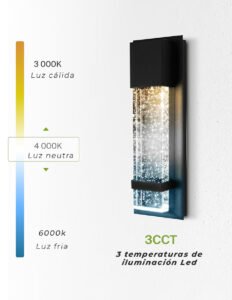 Lámpara Arbotante LED 12W IP44 | 3 Tonos de Luz | 1200 lm | 85-265V | 62089 - Imagen 8