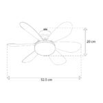 Ventilador de techo Cityluz con control remoto 3 velocidades | 63061 - Imagen 2