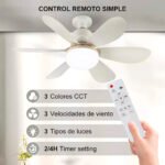 Ventilador de techo Cityluz con control remoto 3 velocidades | 63062 - Imagen 6