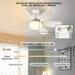 Ventilador de techo Cityluz con control remoto 3 velocidades | 63062 - Imagen 7