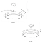 Ventilador de techo Cityluz con control remoto 6 velocidades | 60656 - Imagen 4