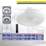 Ventilador de techo Cityluz con control remoto 4 velocidades | 63057 - Imagen 8