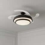 Ventilador de Techo CITYLUZ Retráctil Negro LED 72W Control Remoto 6 Velocidades