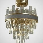 Candil de Techo Colgante LED CITYLUZ Corona Cristal Dorado 72W 3 Tonos