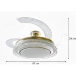 Ventilador de techo Cityluz con control remoto 3 velocidades