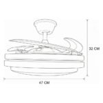 Ventilador de techo Cityluz con control remoto 6 velocidades