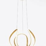 Lámpara Colgante LED CITYLUZ Dorada 42W Control Remoto Luz Cálida Fría y Neutra