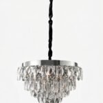 Candil De Cristal Para Techo E14 Cromo Metal Cityluz Luxe