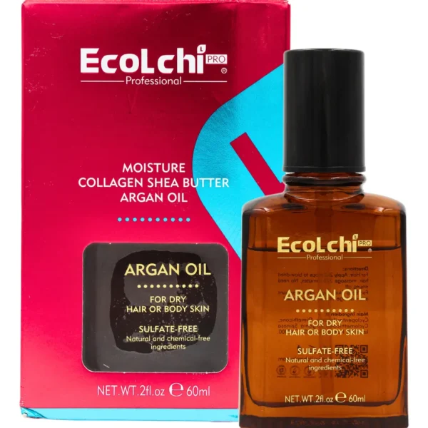 Aceite De Argán Ecolchi, Hidrata Repara Cabello Dañado 60ml